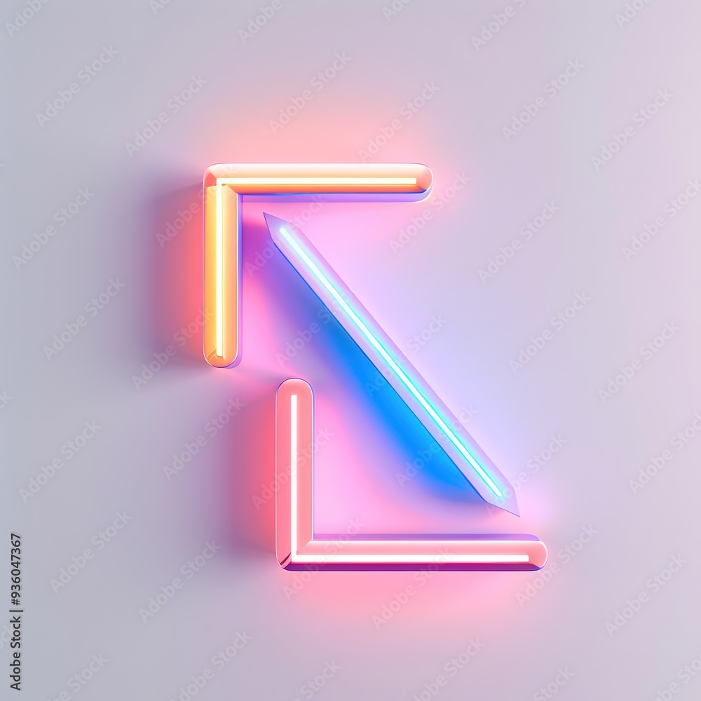 Neon indicator arrow background Neon indicator arrow background
