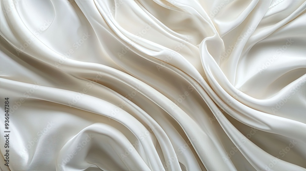 Fototapeta premium Silky, flowing fabric background with elegant, soft folds and a luxurious texture.