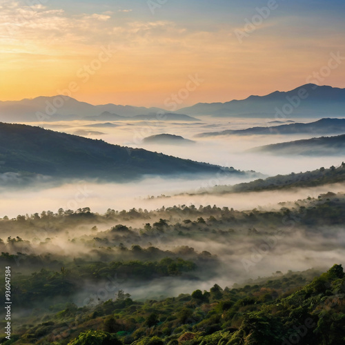 view of Sunrise over the mountain 