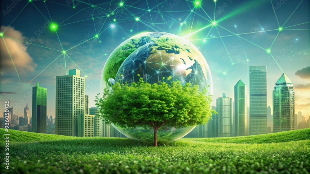Futuristic green technology for environmental sustainability and ESG development Futuristic green technology for environmental sustainability and ESG development