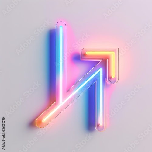 Neon indicator arrow background