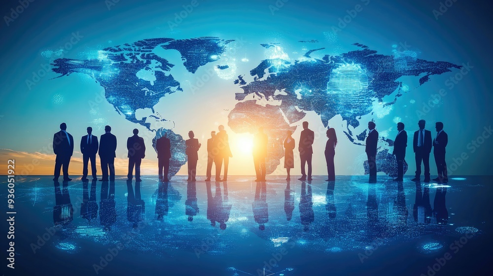 Teamwork of business people around the world through smart innovation technology networks, economic development, business deal, marketing planning and success from business partnership agreements. Teamwork of business people around the world through smart innovation technology networks, economic development, business deal, marketing planning and success from business partnership agreements.