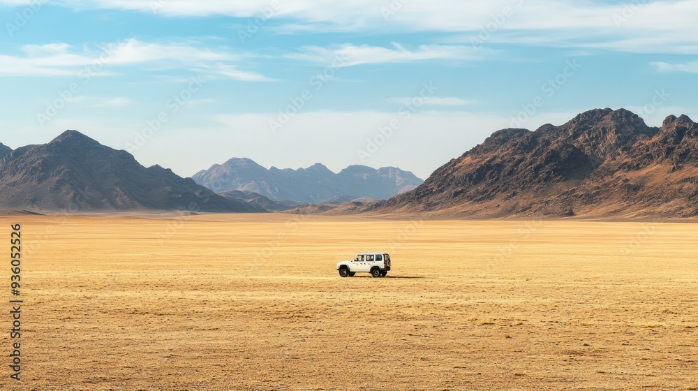 Fototapeta premium Off-Road Journey in a Desert Landscape