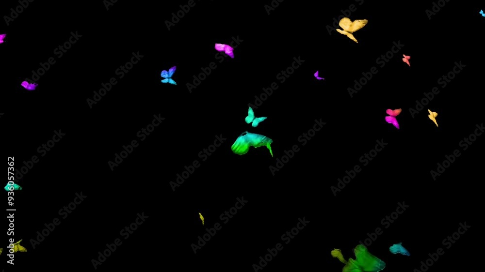 butterfly flying overlay