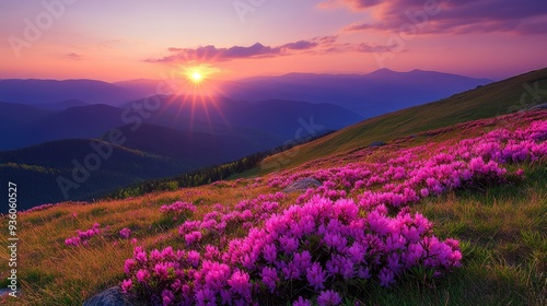 Sunset Over Mountain Meadow