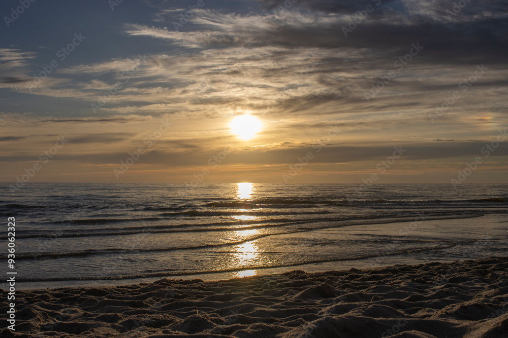 Obraz premium Sonnenuntergang in Wenningstedt Sylt