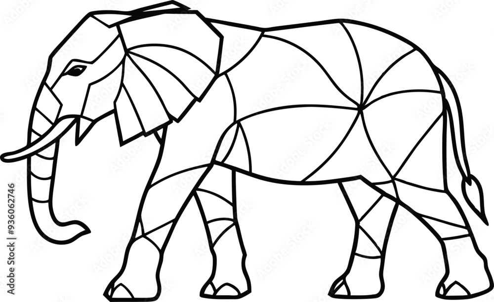 single line elephant illustration black and white single line elephant illustration black and white
