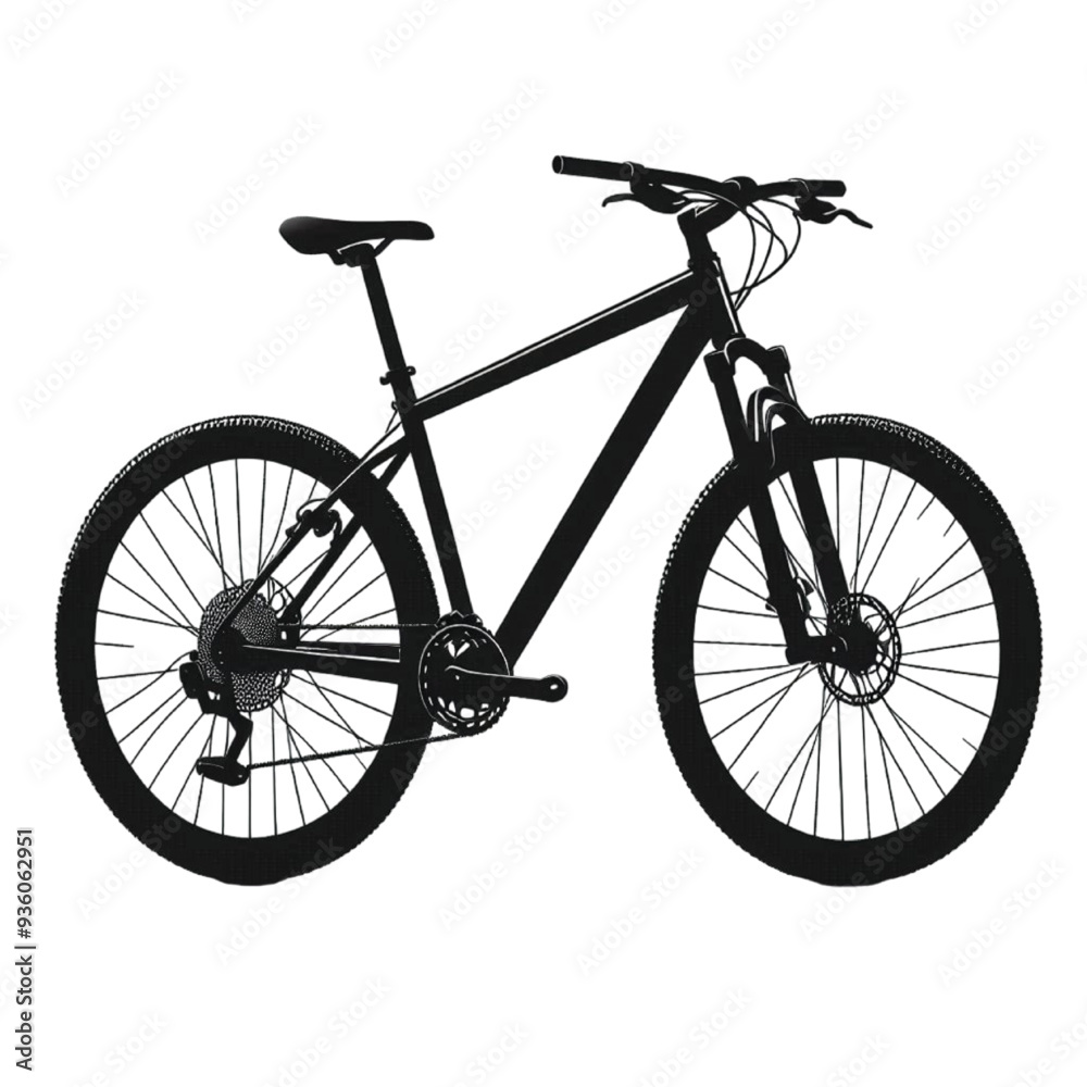 Obraz premium Silhouette bicycle vector