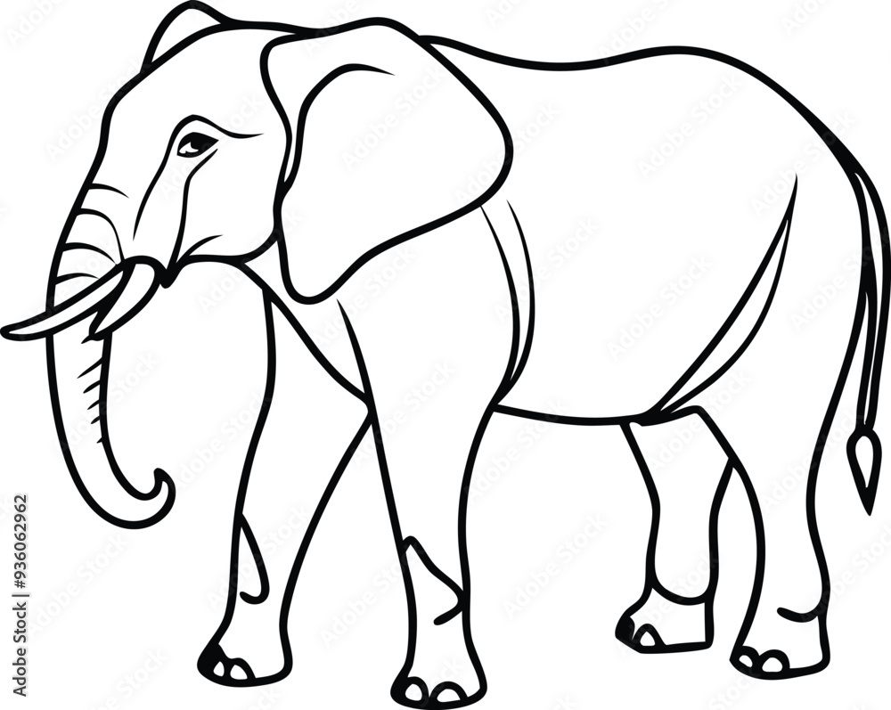 single line elephant illustration black and white single line elephant illustration black and white