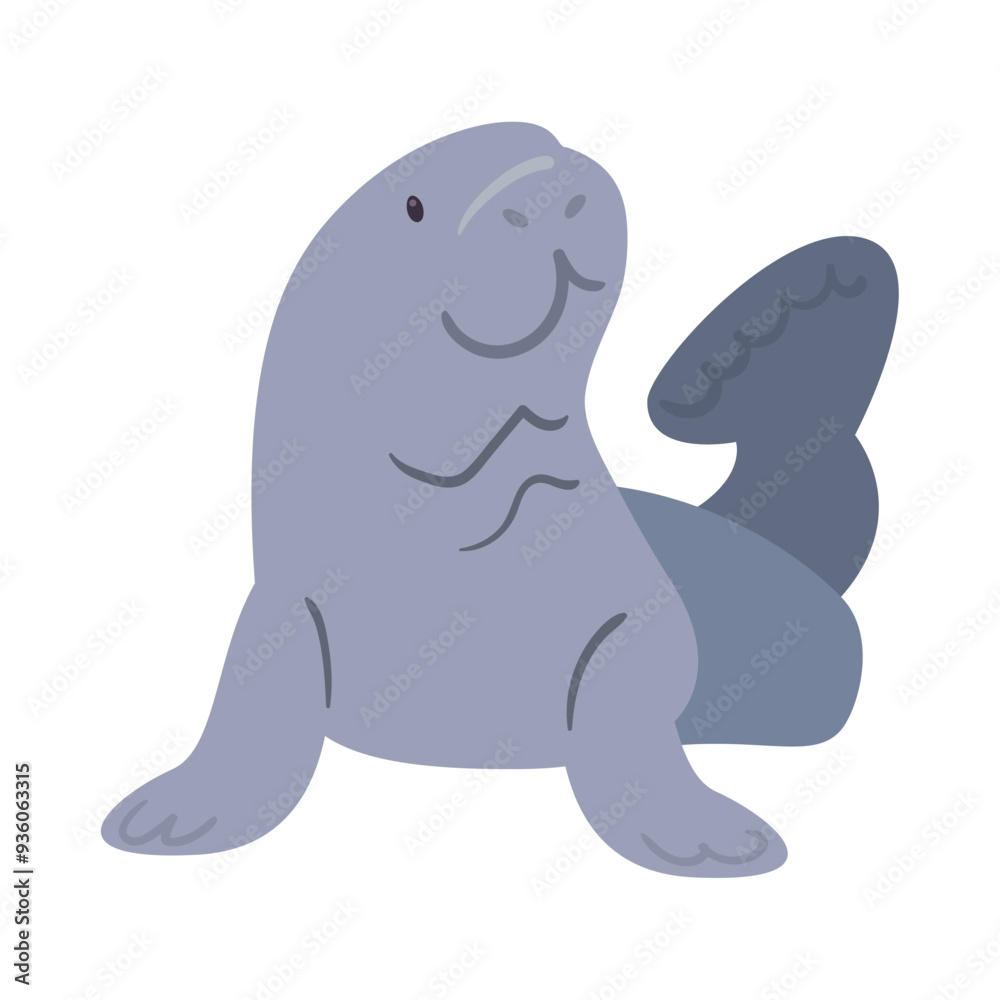 sea cow marine animal cartoon sea cow marine animal cartoon