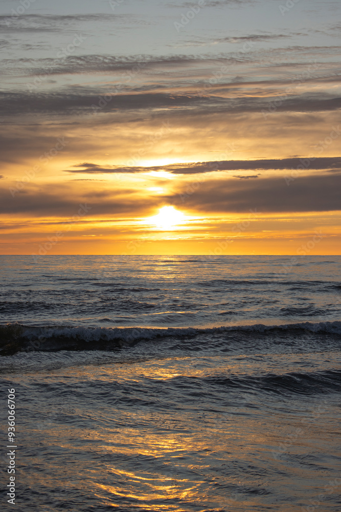 Obraz premium Sonnenuntergang in Wenningstedt Sylt