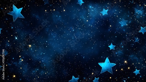 Wallpaper Mural Floral, Flowers, Waves, Shapes, Stars, Blue, Abstract Image, Texture, Pattern Background, Wallpaper, Smartphone Cover and Screen, Cell Phone, Computer, Laptop, 9:16 and 16:9 Format Torontodigital.ca