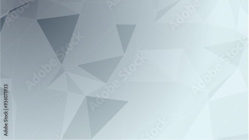 Gray geometric background, abstract triangles and polygon shapes in a 3D design.