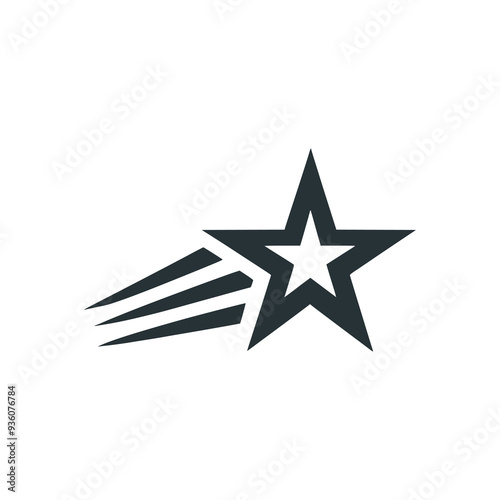 fast star logo vector illustration template design