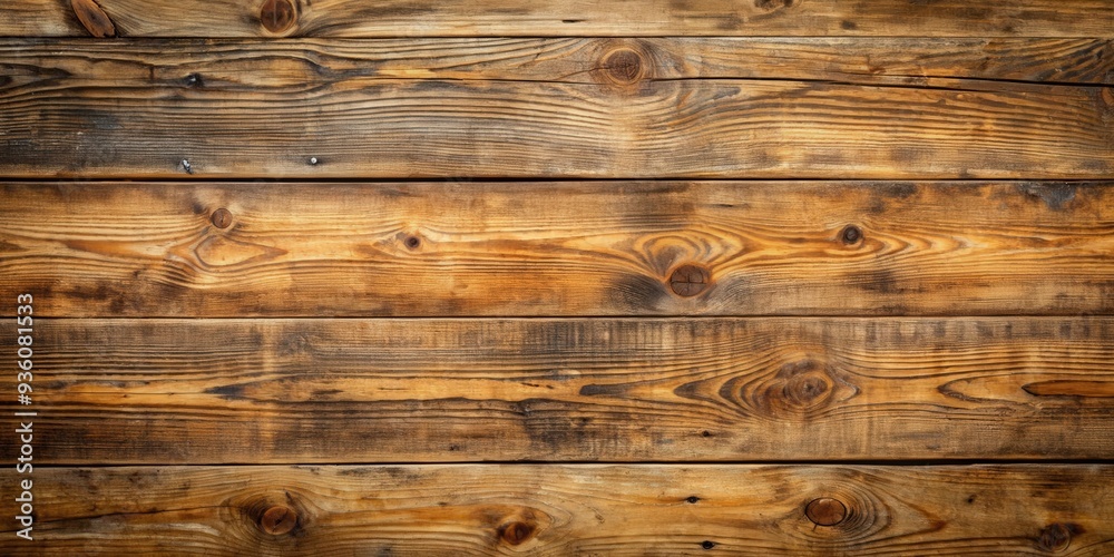 Top view of weathered wooden plank texture background with rustic charm
