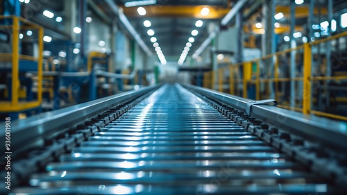 Conveyor Belt in a Modern Factory