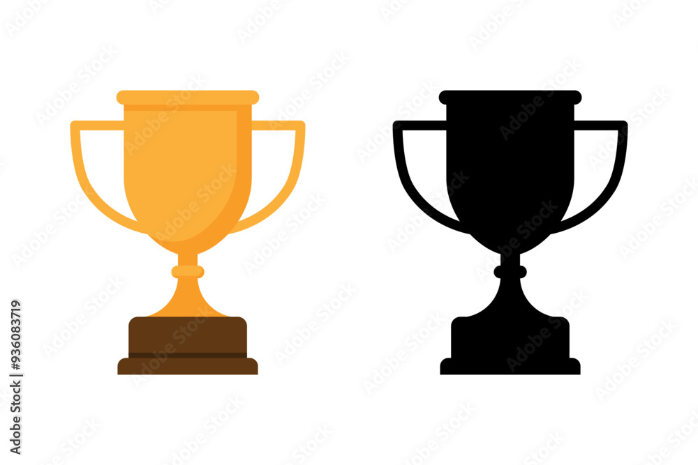 Golden cup sign icon simple design Golden cup sign icon simple design