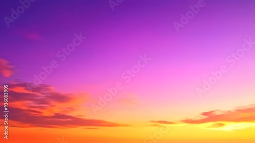 Vibrant Sunset Sky Wallpaper, Purple Golden Hues, Enchanting Design Backdrop, Copy Space for Text Images