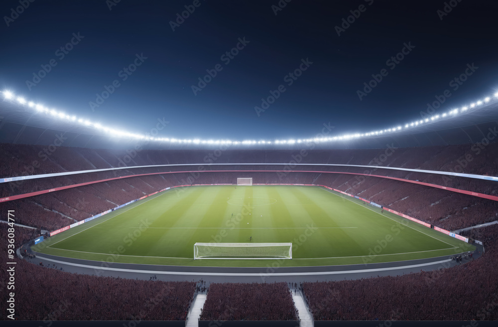 A large stadium sits empty and ready for a game A large stadium sits empty and ready for a game