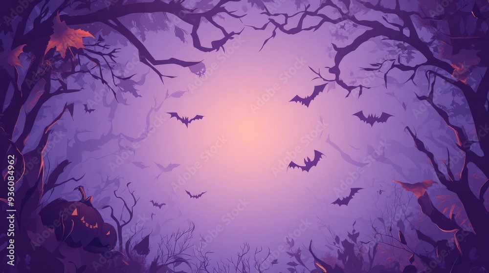 Enchanting Halloween Violet Wallpaper with Witchcraft Symbols and Mystic Elements, Perfect for Spooky Designs. Enchanting Halloween Violet Wallpaper with Witchcraft Symbols and Mystic Elements, Perfect for Spooky Designs.