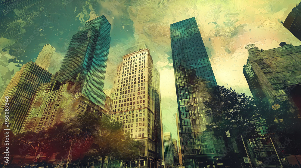 Urban landscape with film look Urban landscape with film look