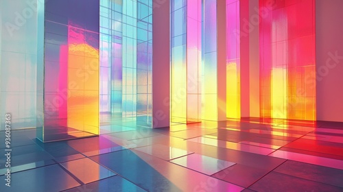 Gradient background, a sense of space and place, the shadow effect adds dimension. Modern and minimalist design perfect for modern projects, empty space to add text logos and other elements. photo