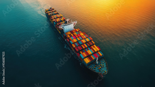 unloading of cargo ship in port, containers, transportation, trade, goods, shipping, delivering, merchandise, warehouse, harbor, industry, logistic, storage, vessel, stacked, terminal, ocean, water