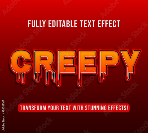 Editable text effects with Creepy theme, Customizable and Ready to Use.