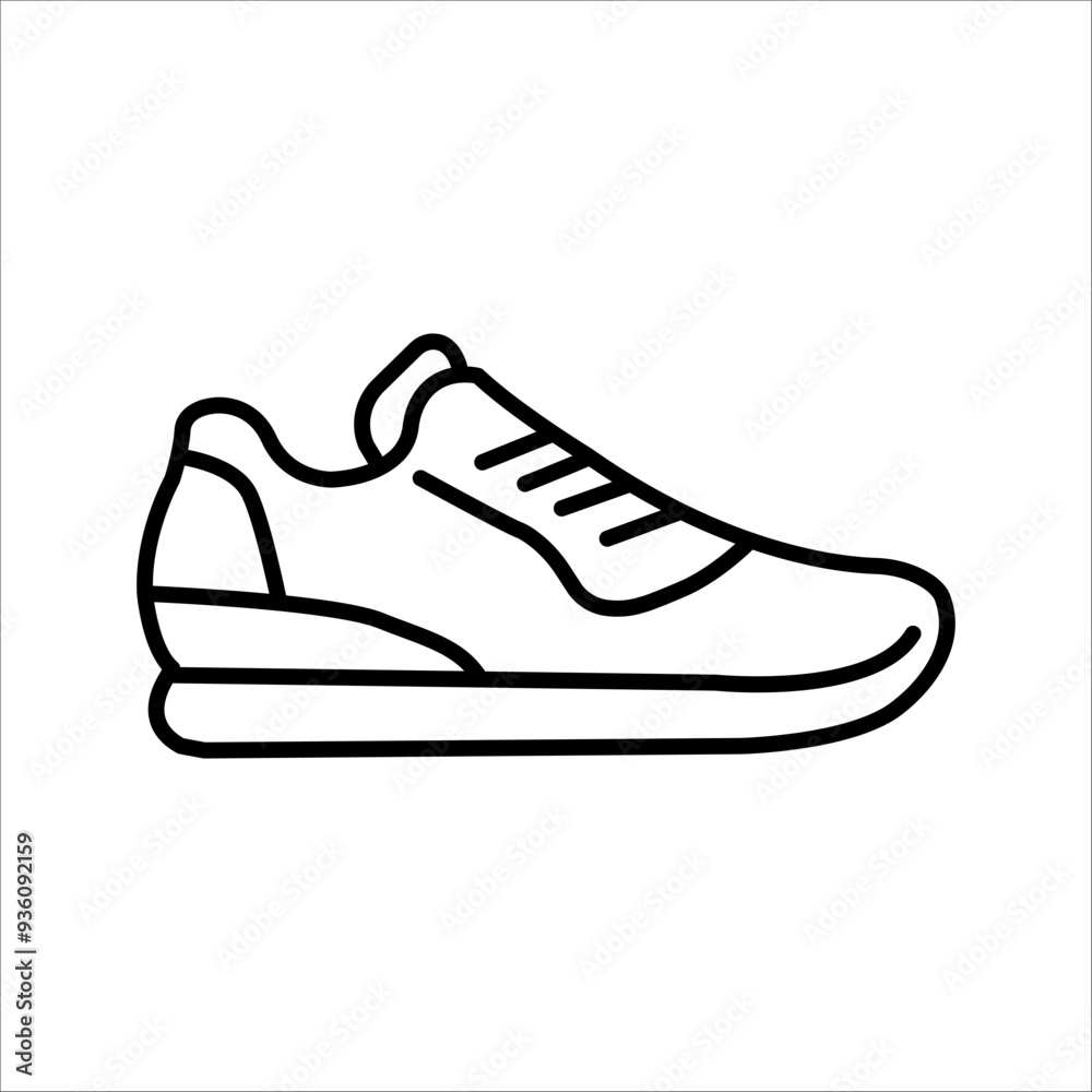 Shoe icon. Black shoe silhouette symbol on white background. Vector illustration. Shoe icon. Black shoe silhouette symbol on white background. Vector illustration.