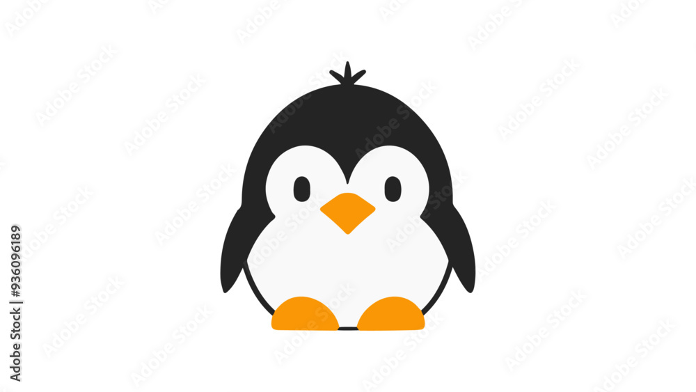Fototapeta premium cartoon cute little penguin vector illustration sign/icon/symbol