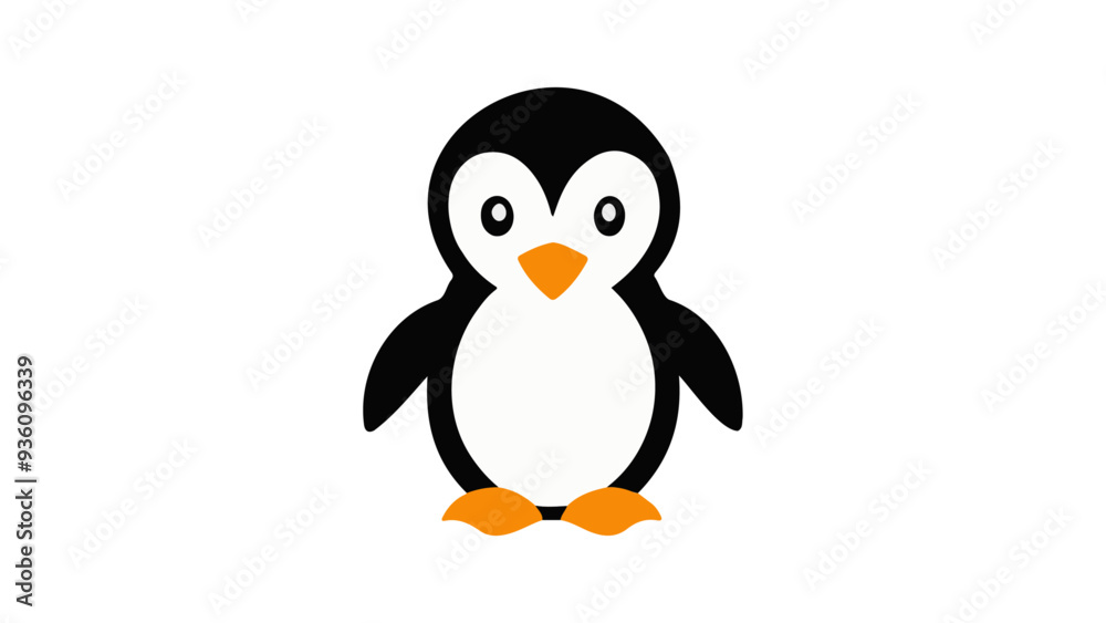 Fototapeta premium cute penguin vector simple illustration sign/symbol/icon