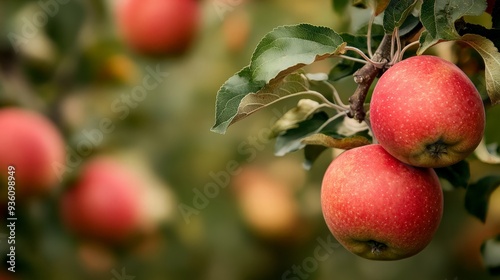 Red Apples on a Branch