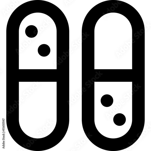 pill black outline icon