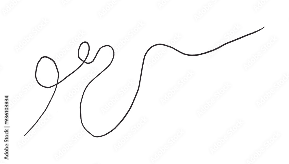 Fototapeta premium Black pencil strokes on transparent background.
