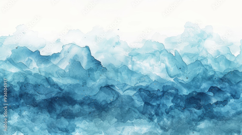 Calm and peaceful watercolor texture in shades of blue and teal, perfect for serene designs Calm and peaceful watercolor texture in shades of blue and teal, perfect for serene designs