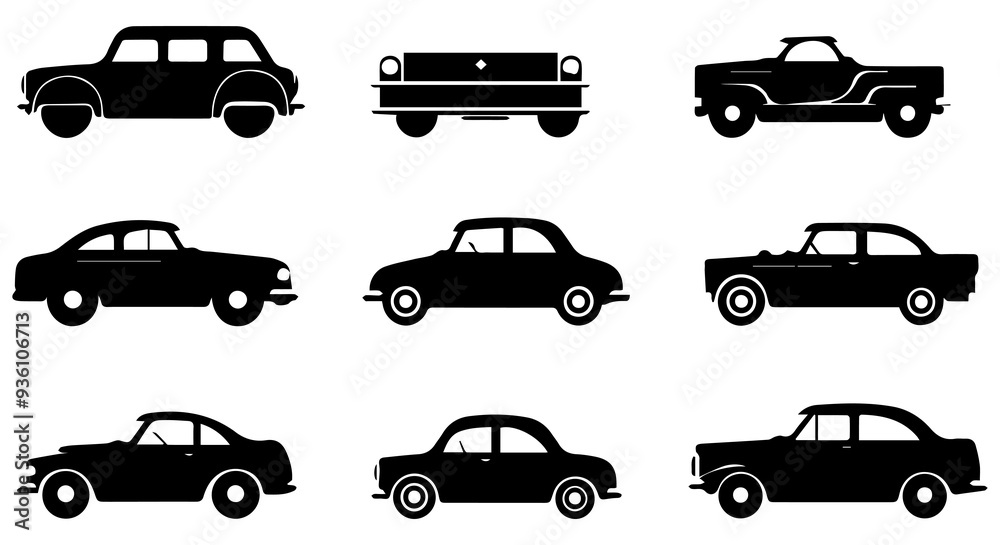 black silhouette car vector bundle black silhouette car vector bundle
