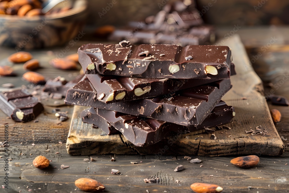 Dark Chocolate with Almonds Dark Chocolate with Almonds