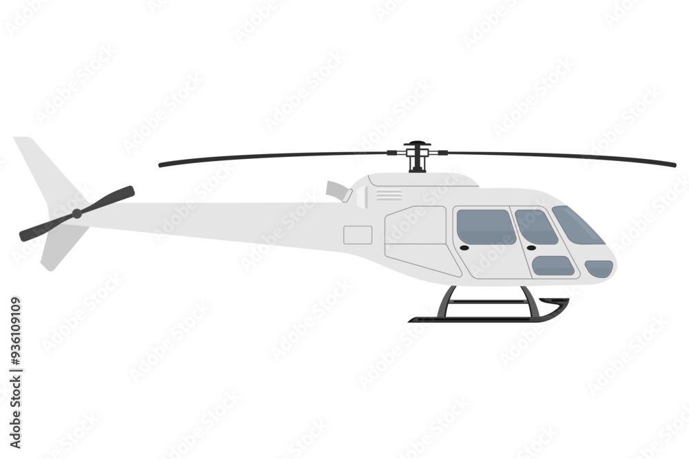 helicopter flat style vector illustration isolated on white background helicopter flat style vector illustration isolated on white background