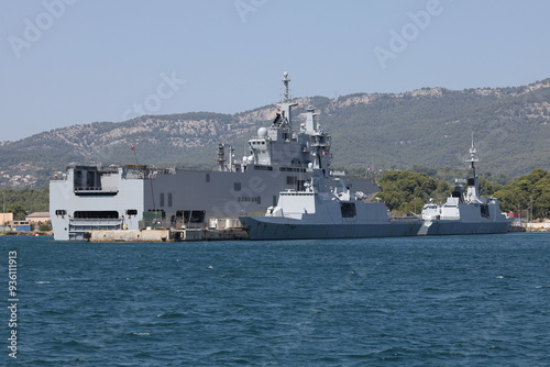 French military boat parked in Toulouse waiting for a new mission