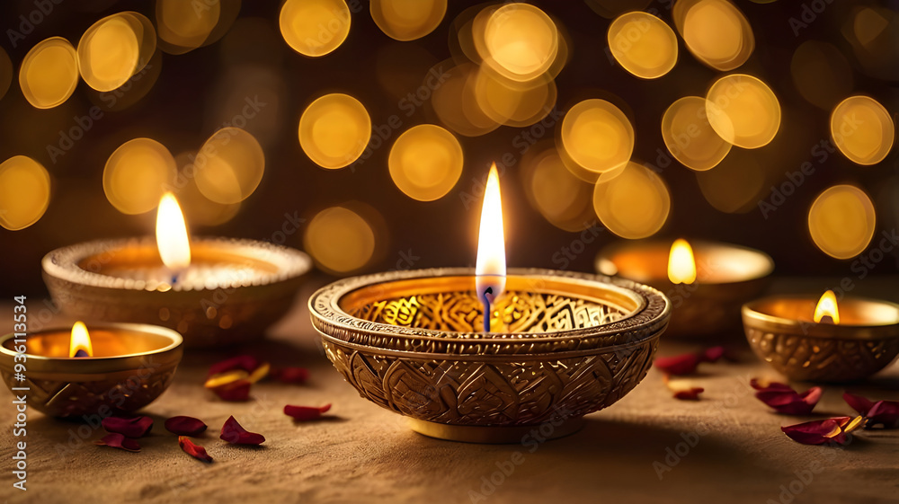 Diwali lamp element. Diwali Celebration Lighting a Sparkler Alongside Traditional Diya Oil Lamp. Diwali lamp element. Diwali Celebration Lighting a Sparkler Alongside Traditional Diya Oil Lamp.