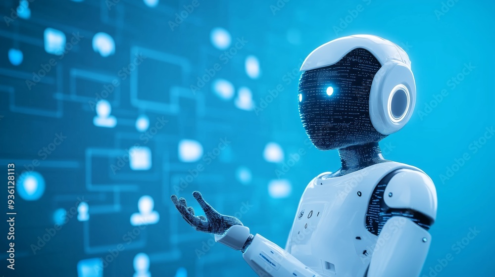 Naklejka premium Analyzing Campaigns with AI Sentiment