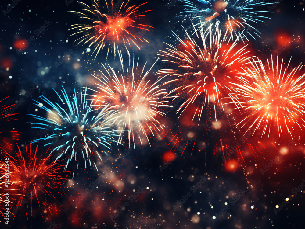 Attractive Fireworks for presidents day concept