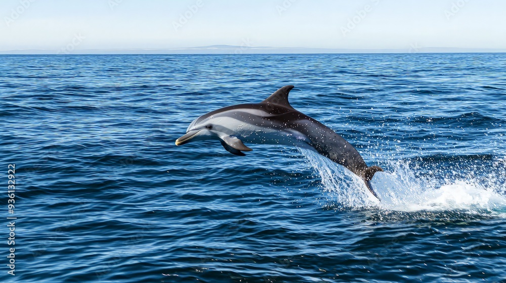 Fototapeta premium Dolphin Leaping Out of Water