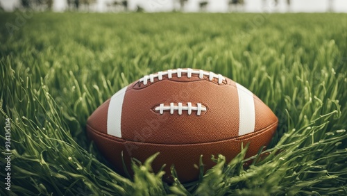 american football on grass