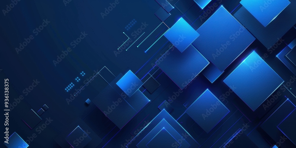 Fototapeta premium Abstract Blue Geometric Pattern