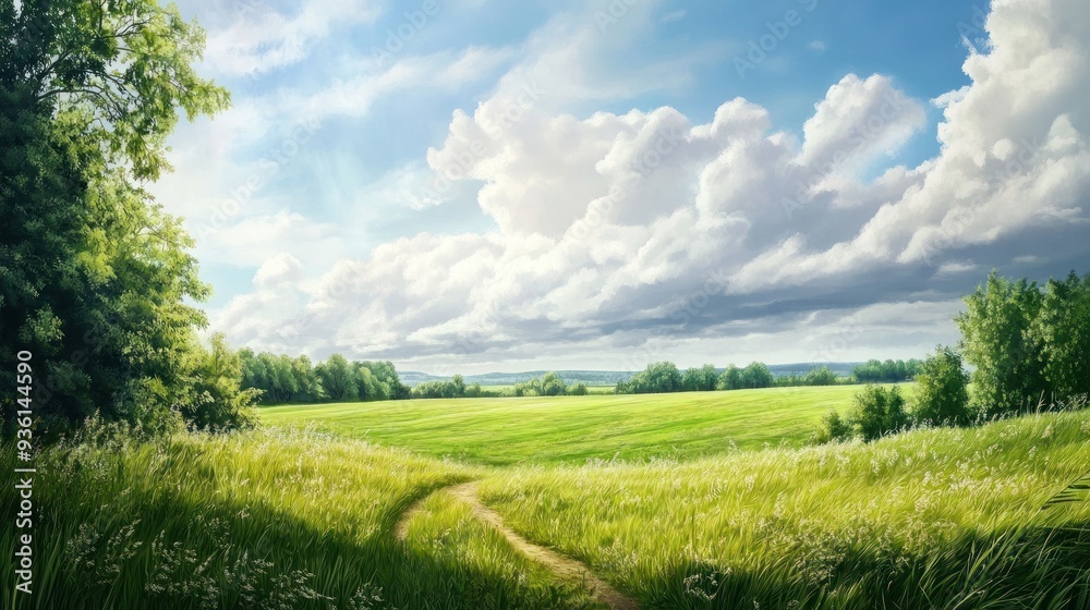 Obraz premium Sunny Meadow Path