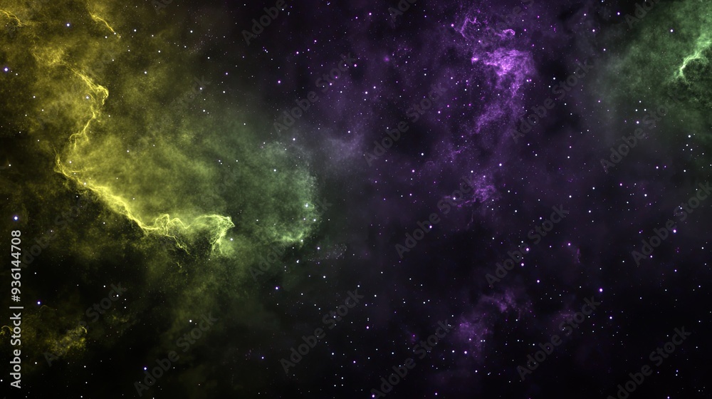 Fototapeta premium Abstract starfield constellation, dark chartreuse starfield constellation Cancer dark chartreuse dark purple dark violet