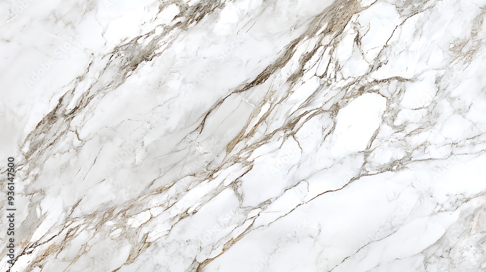 White marble with brown veins. White marble with brown veins.
