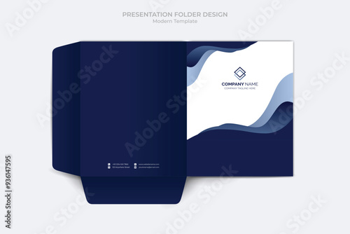 Presentation folder template with modern design