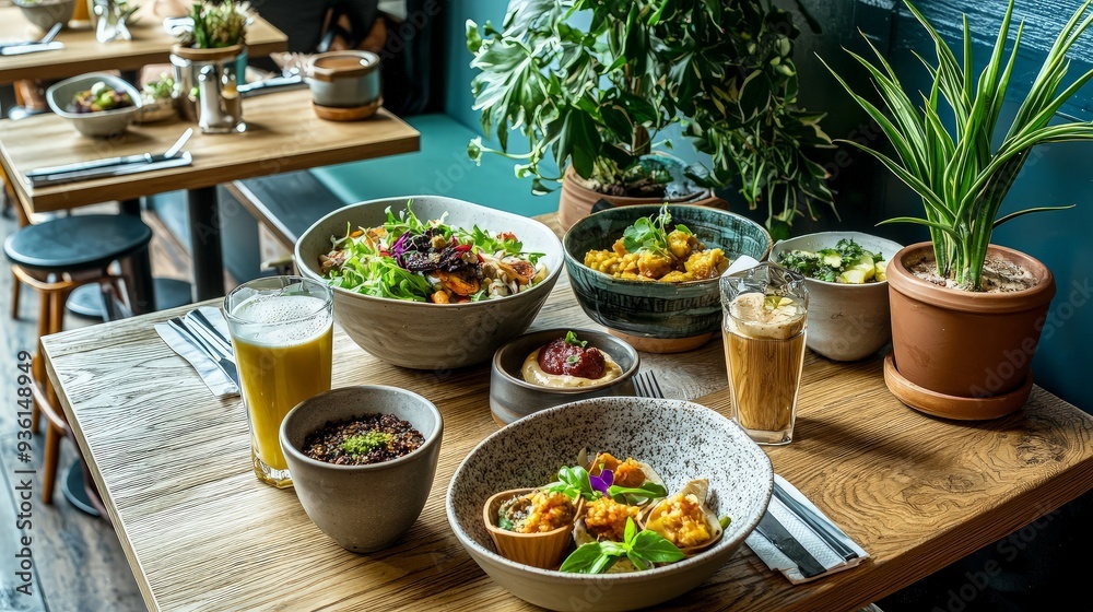 Healthy and Delicious Meal at a Restaurant Healthy and Delicious Meal at a Restaurant